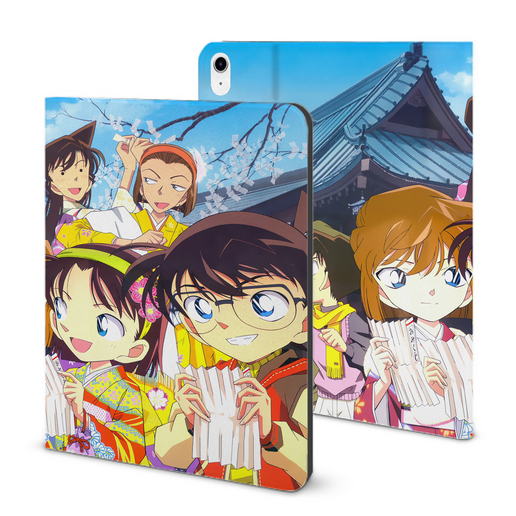 （画像用） 名探偵コナン Detective Conan IPad ケース ブック型 PUレザー TPU 耐衝撃 軽量 薄型 ペン収納なし 全面保護 IPad 各モデル対応